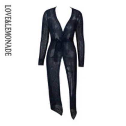 Love& Lemonade Золотой крючок кардиган свитер LM0946 - Цвет: navy