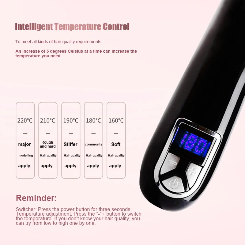 Щипцы для завивки волос с ЖК дисплеем профессиональная электрическая