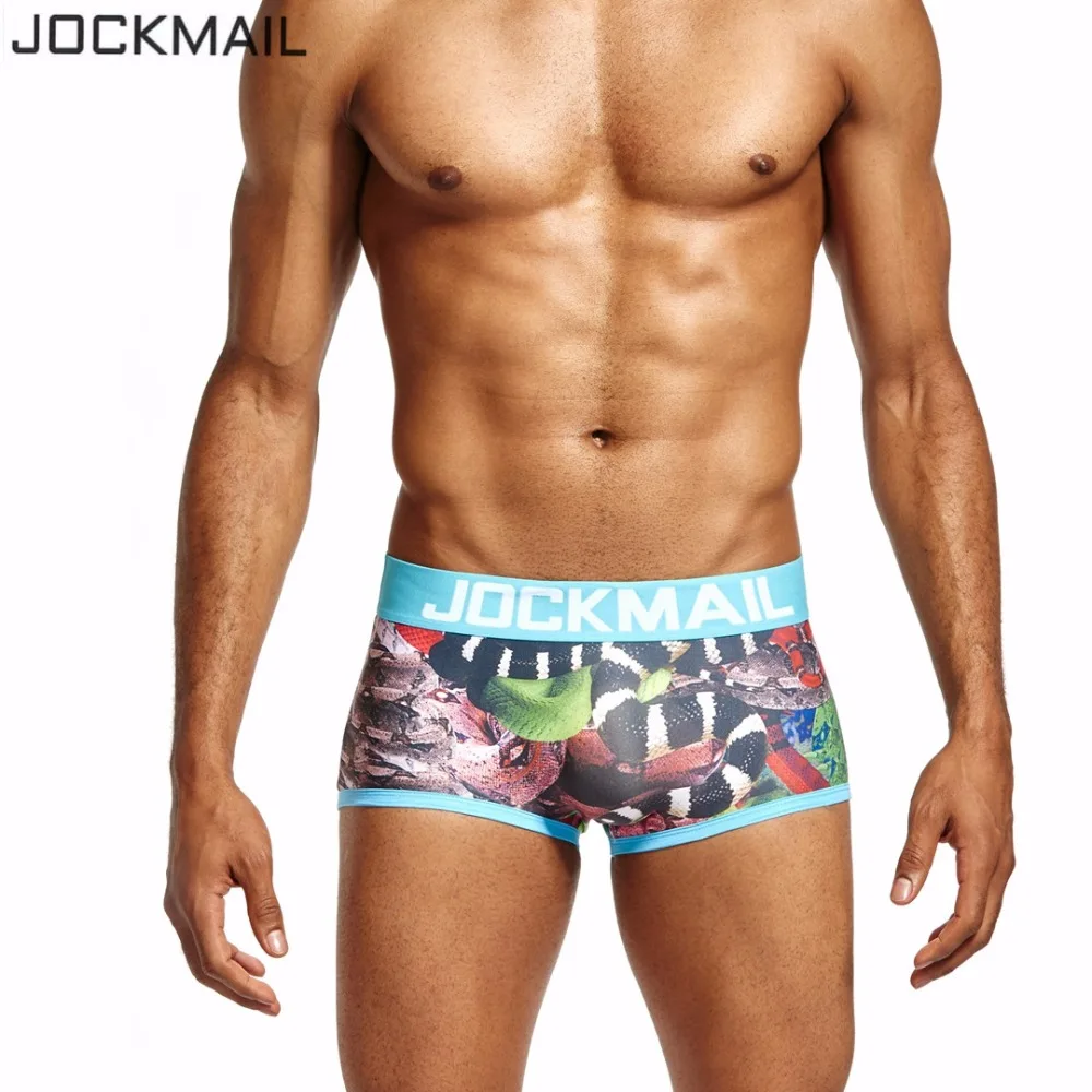 Бренд jockmail цифровой Анаконда Мужское нижнее белье боксеры Мужские шорты для купания сексуальные кальсоны боксер самакуэка гей мужское нижнее белье, трусы