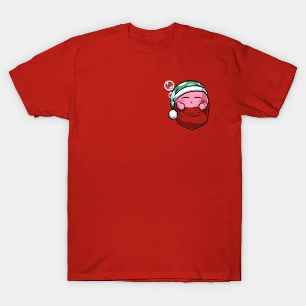 2017 Summer discount tees homme Clothing Sleeping Pocket Kirby Fashion Cotton short O neck t shirts mens 3d White | Мужская одежда