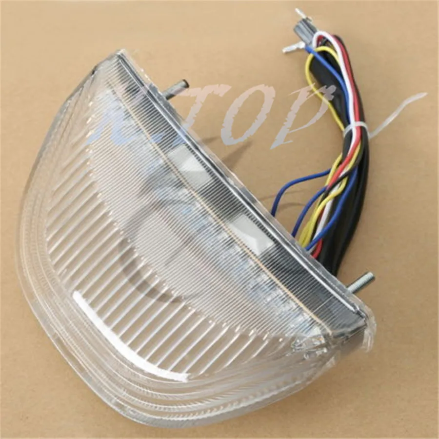 Задний фонарь для мотоцикла с прозрачными линзами и светодиодными указателями