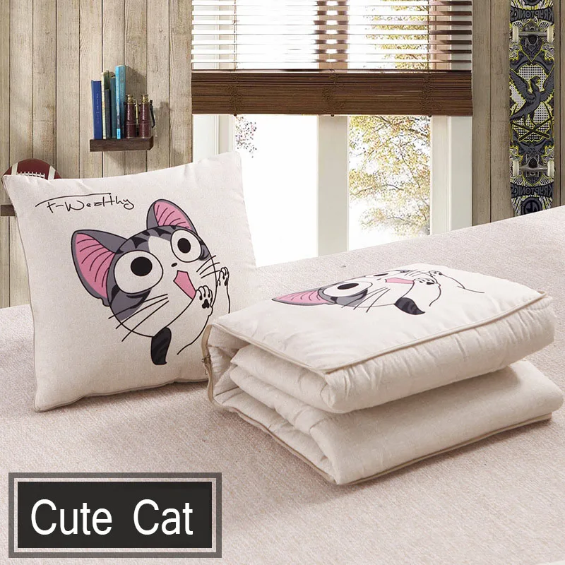 Cute Cat Подушка для украшения дома, сменная форма, 40*40 см, задняя подушка, открытый размер, 100*150, подушка, лоскутные одеяла, автомобильная мультяшная подушка - Цвет: Cute Cat
