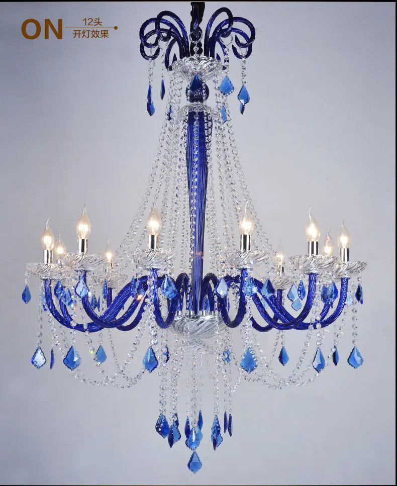 Luxury K9 Crystal Chandelier Lamp with Candle in Red/Blue/Gold/Black for Living dining room lustres de cristal | Лампы и освещение