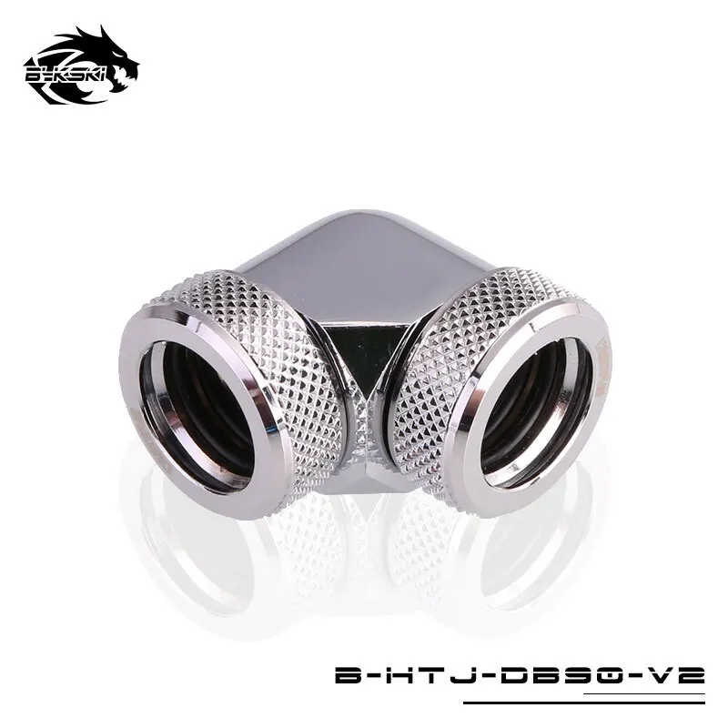 Silver 4 шт./лот BYKSKI 90 градусов подходит для OD14mm жесткая трубка для ручного сжатия медный Фитинг Двойной OD14mm интерфейс - Цвет лезвия: Silver