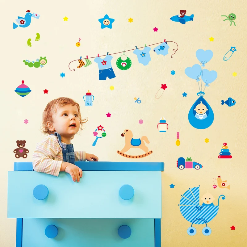 [Fundecoration] Теплые настенные наклейки для детской комнаты детская спальня домашний