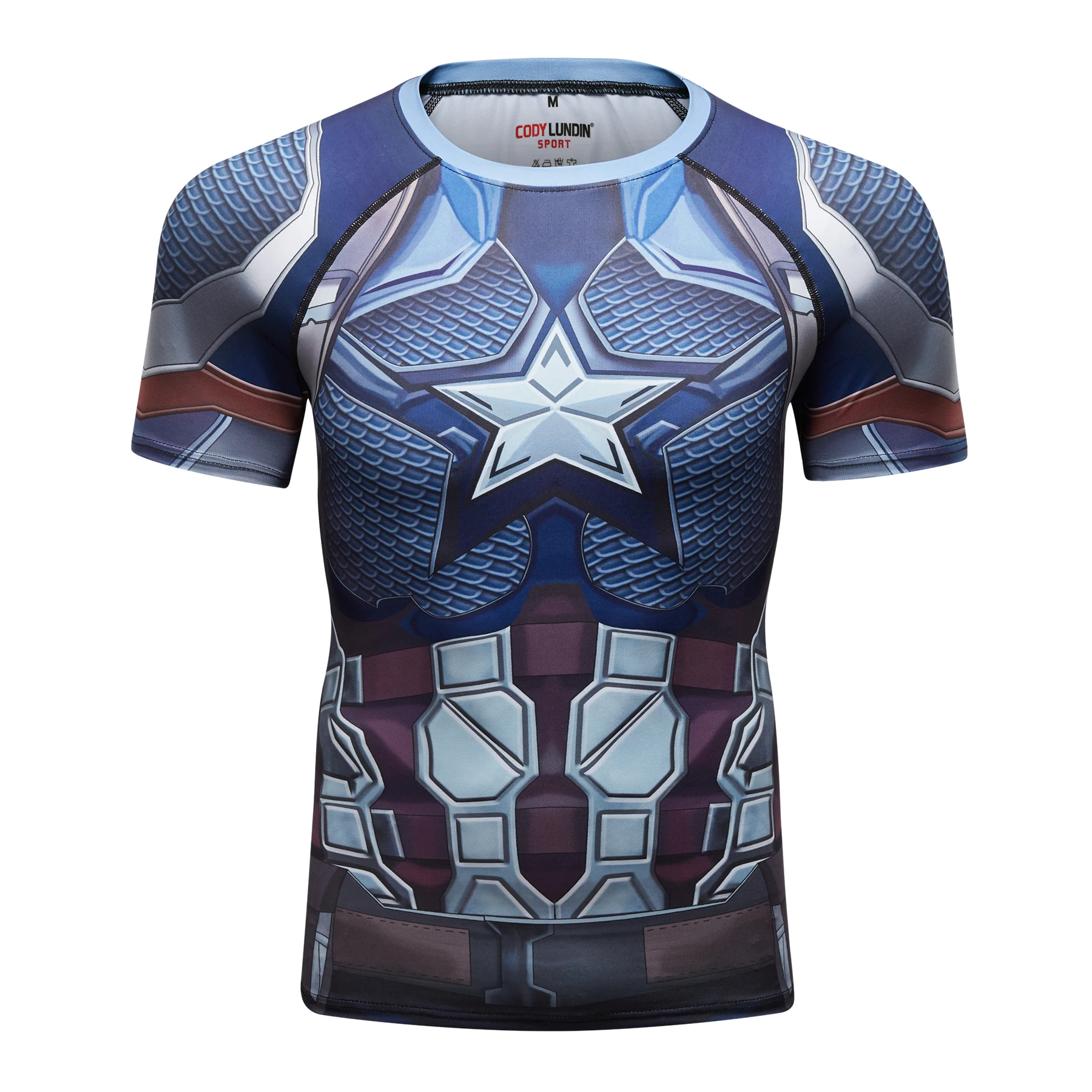 Футболка для бега Endgame War 3D, компрессионные колготки, мужская, для фитнеса, дышащая, Спортивная, Рашгард, для спортзала, велосипедная одежда
