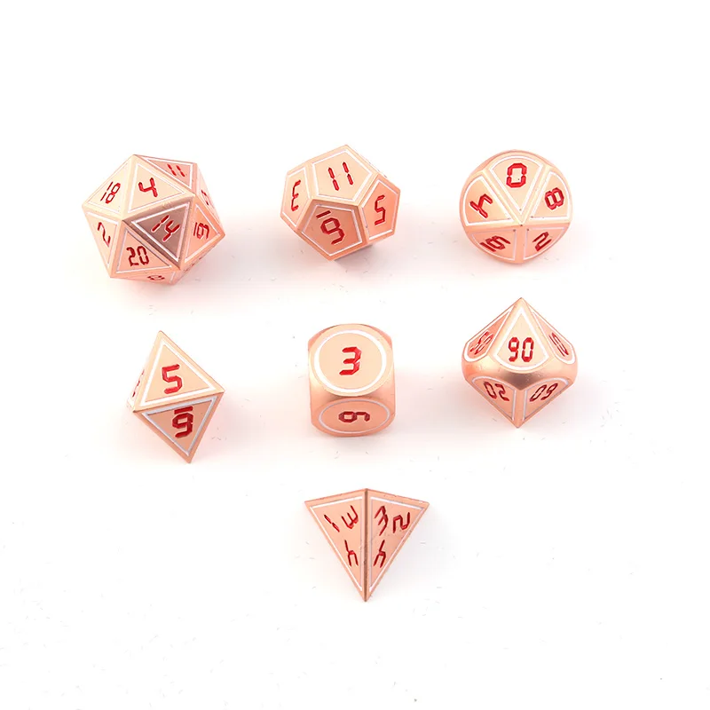 Dnd Dobbelstenen Metalen rpg набор многогранных подземелий En Dragon D20 10 8 Witte Tafel игры Zinklegering Groene