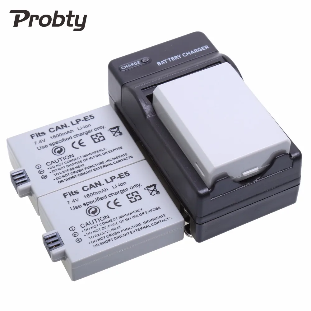 

Зарядное устройство Probty LP E5 для цифровых камер Canon EOS 450D 500D 1000D Kiss F X2 X3 Rebel XS XSi T1i