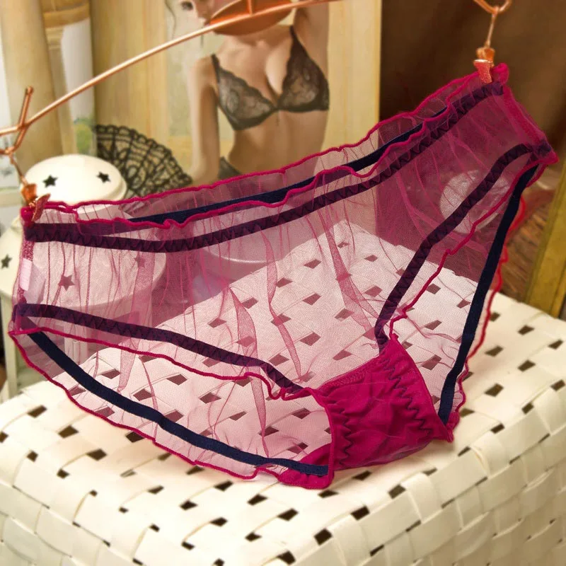 Лидер продаж Для женщин пикантные трусики кружевные стринги ультра тонкая сетка