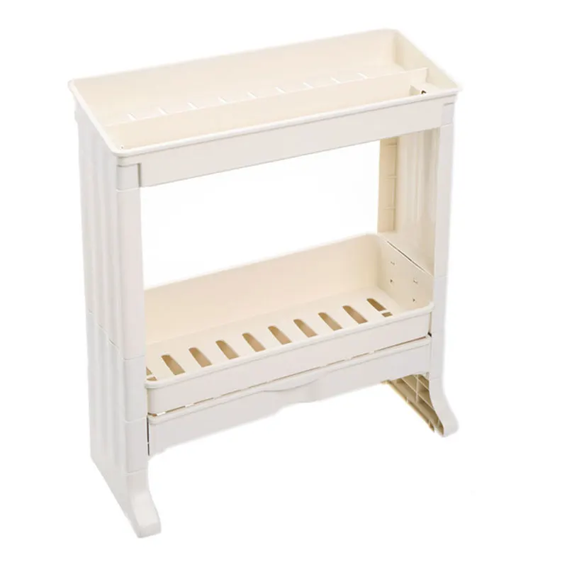 HH461700WH Actionclub/Кухня полка для хранения дома двойной Слои Кухня специй пластиковая бутылка для приправ Хранение Полка-органайзер для ванной - Цвет: HH461700WH