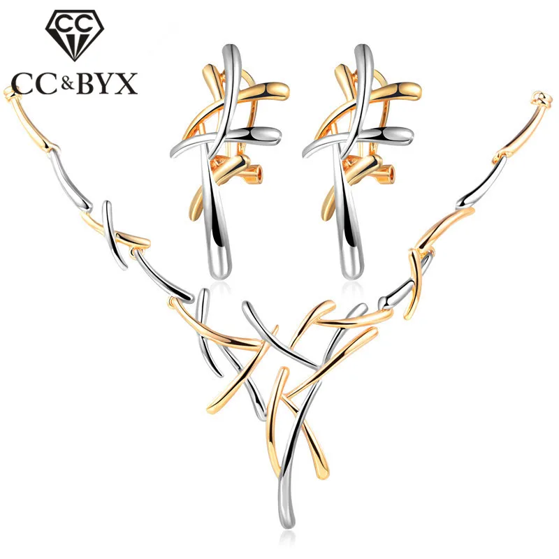 CC винтажные Женские Ювелирные наборы серьги ожерелье Женский Свадебный комплект