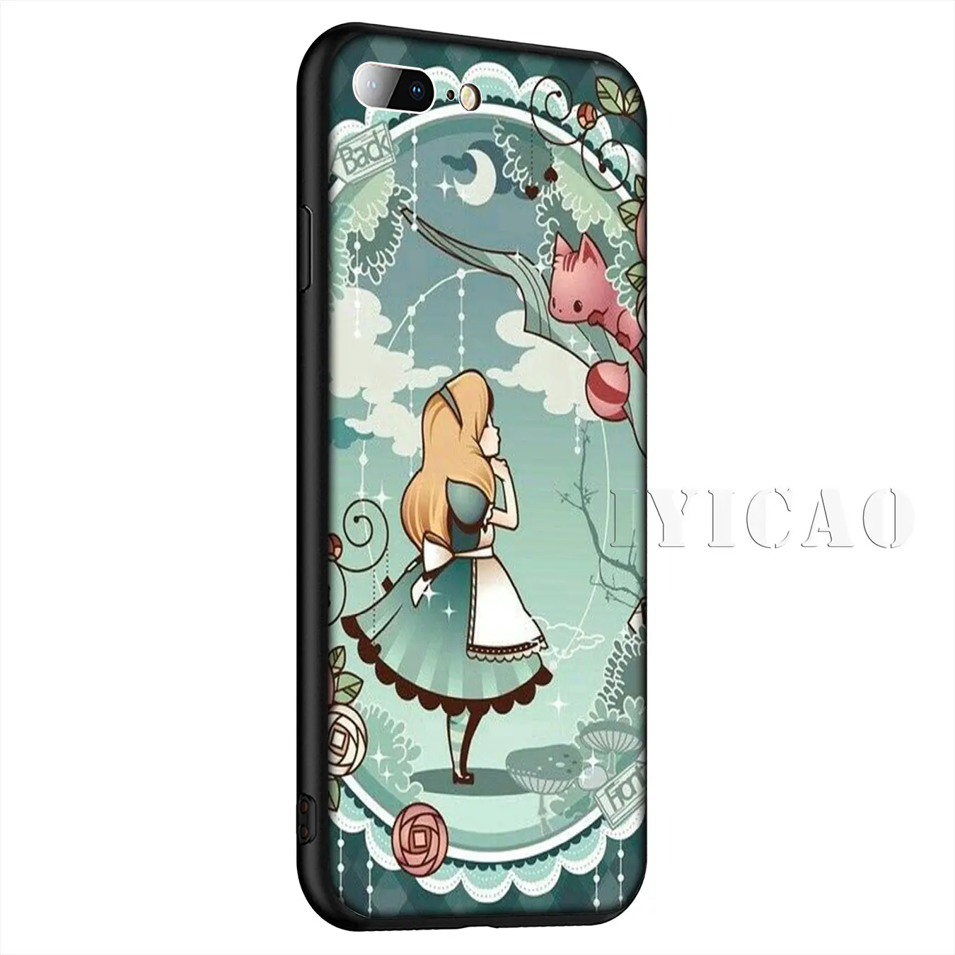 IYICAO Cheshire Cat Silicone Soft Case for iPhone XR X XS Max 8 7 6 6S Plus 5 5S SE Cover |