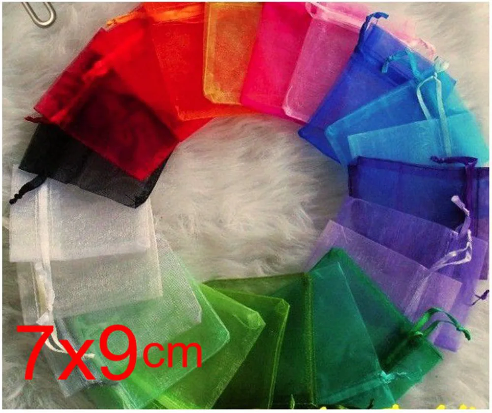 OMH wholesale100шт 7x9 см 25 цветов смешанный хороший китайский вуаль Рождество/Свадьба
