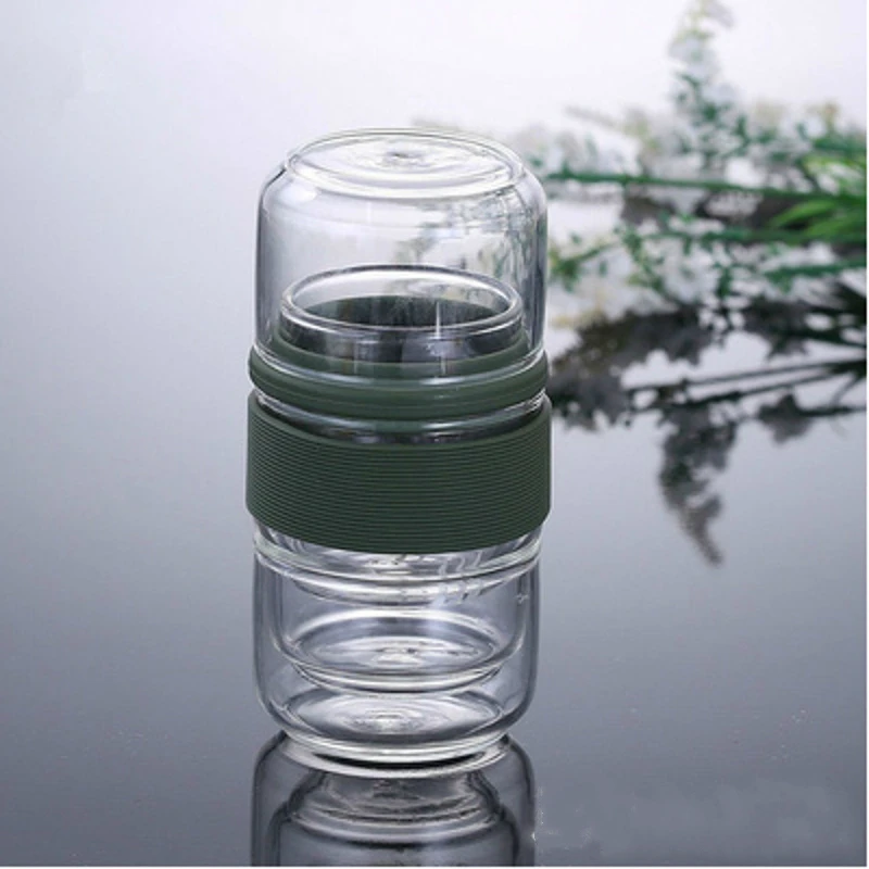 Креативная уличная кружка для путешествий прозрачная Толстая стеклянная