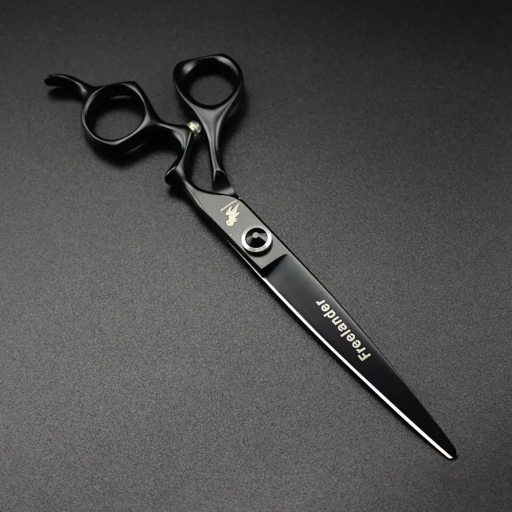 Черные 7 дюймовые профессиональные ножницы для ухода за домашними животными