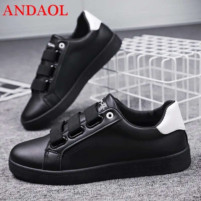 ANDAOL/мужская кожаная повседневная обувь высококачественные кроссовки с