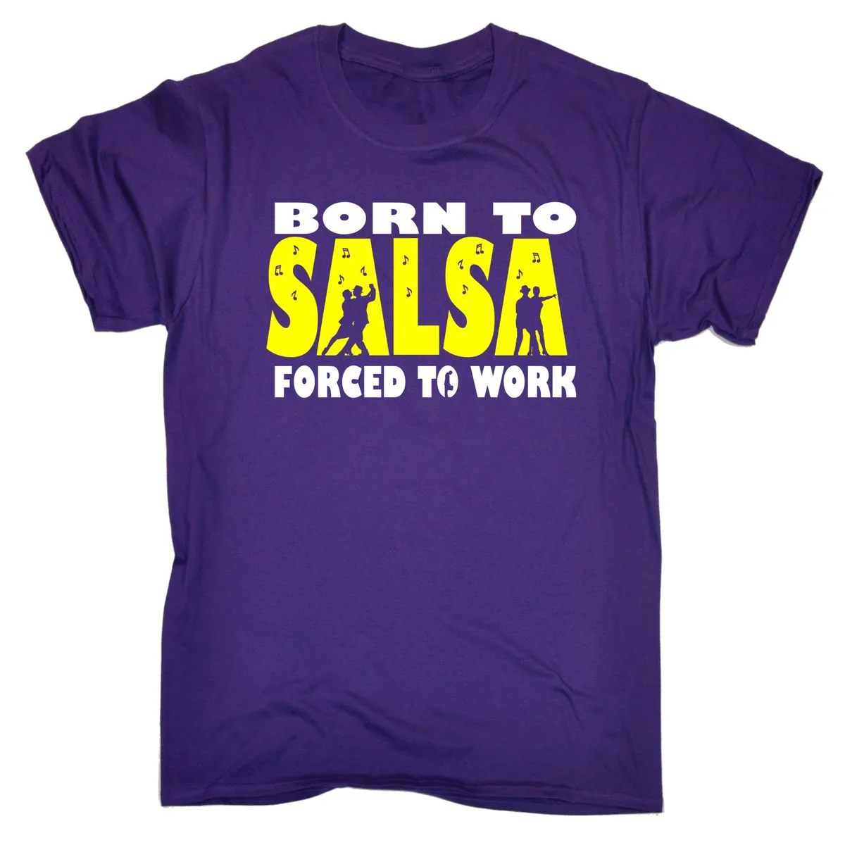 BORN TO SALSA FORCED WORK T-SHIRT Tee Dance Dancing Funny Birthday Gift 123t Summer Style Hip Hop Men T Shirt Tops | Мужская одежда