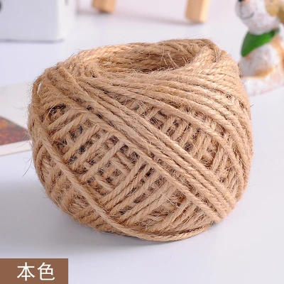 Craft 20 м красочные джутовые рулоны веревки пеньковая веревка вечерние упаковка для свадебного подарка Шнуры нить DIY Скрапбукинг флористы Ремесло Декор - Цвет: Craft