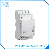 modular small household ac contactor25a 2no2nc 230v modular normally closed contactor with electric machincal types of contactor