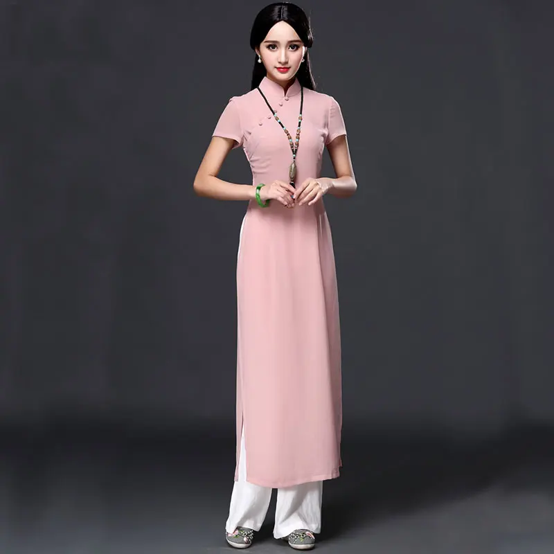 Брюки женские шифоновые с широкими штанинами и воротником-стойкой | Тематическая