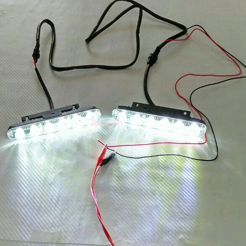 Высокая мощность 2 шт./компл. 2X6 Led 18 Вт светодиодный автомобильный светильник DRL