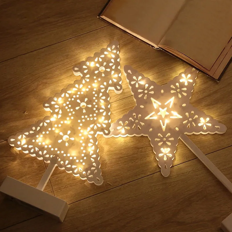 GERUITE светодиодный ночник на батарейках со звездами Рождественская елка любящее