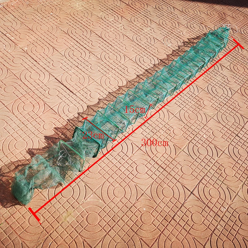 3 м длина Автоматическая рыболовная сетка клетка Ловца ловушка Складная