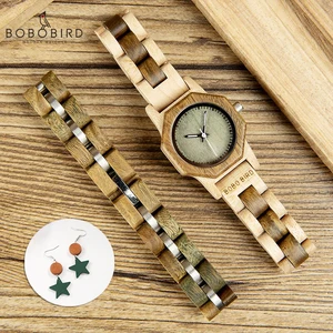 Женские деревянные часы с браслетом, 27 мм, кварцевые часы с японским механизмом в деревянной коробке