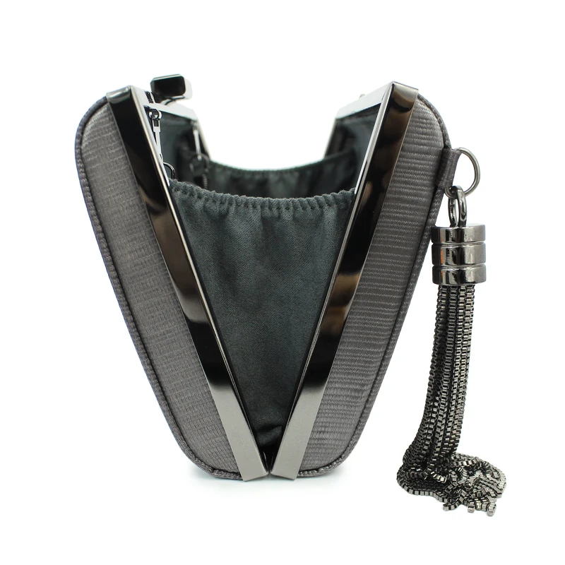 Женская сумка серого цвета cluth bag вечерняя атласные сумки новый дизайн хит продаж