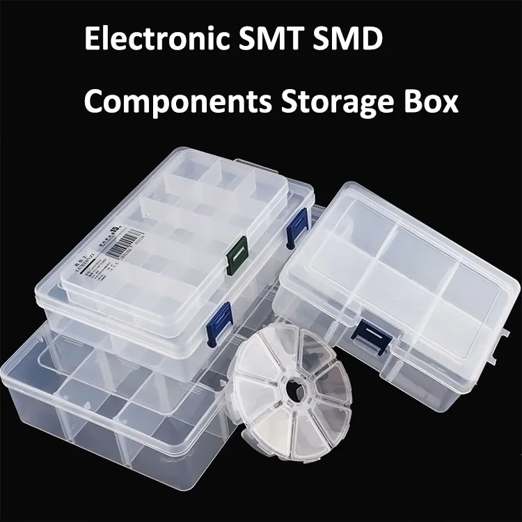 

Electronic SMT SMD Components Storage Box Clear Plastic Case Hobby Organizer Plastic Case Hobby Organizer