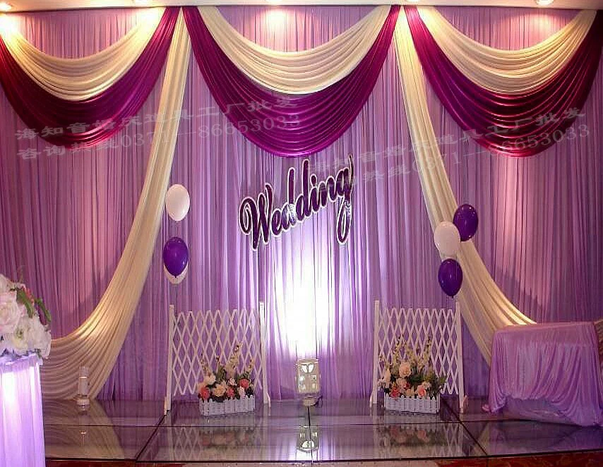 

10ft x 20ft Wedding Backdrop Stage Curtain Event Decoration