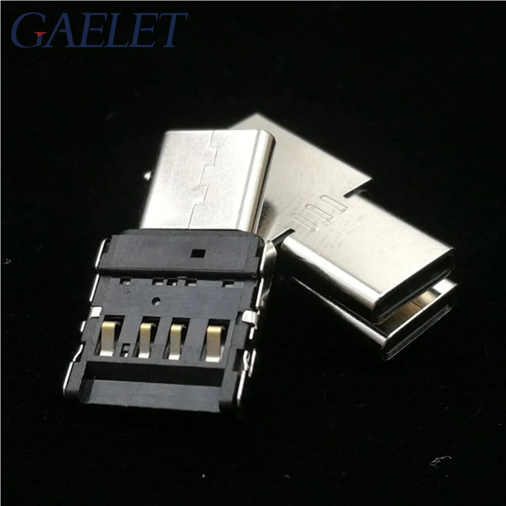 1 шт. usb type C штекер для Micro USB Женский адаптер Конвертер Разъем черно белый