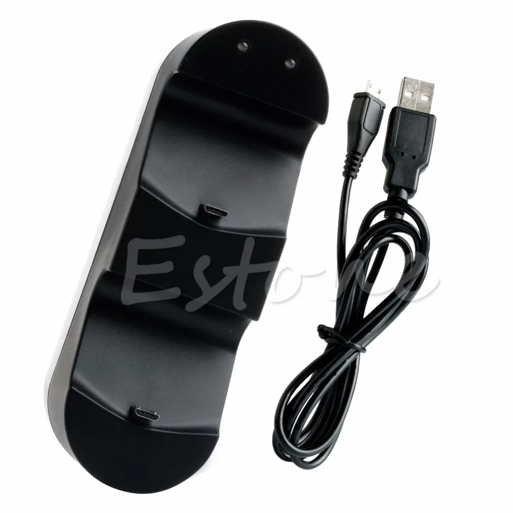 OOTDTY Dual USB контроллер зарядки Базовая док-станция для зарядки стенд для PS4 Dualshock 4