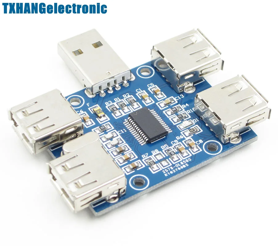 5V usb хаб USB2.0 Hub концентратор 4 муфтовый стыковочный USB плата расширения Модуль|5v