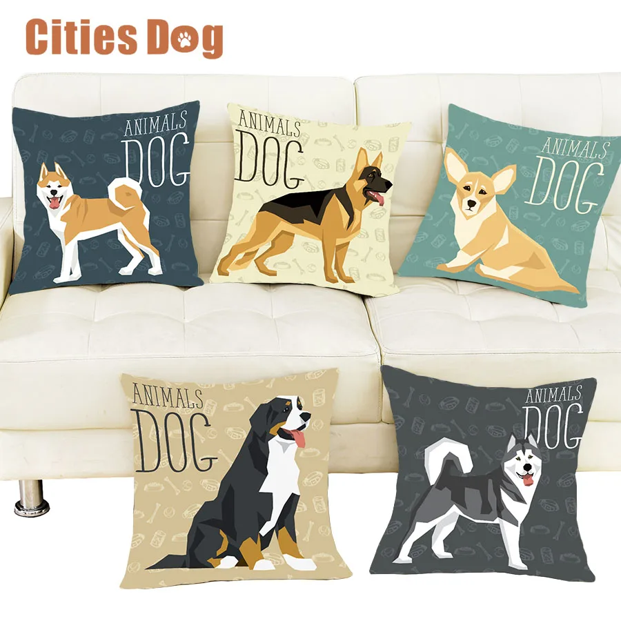 Подушки в виде собак Чехлы Подушка Мопс Сибирского Хаски Бульмастиф