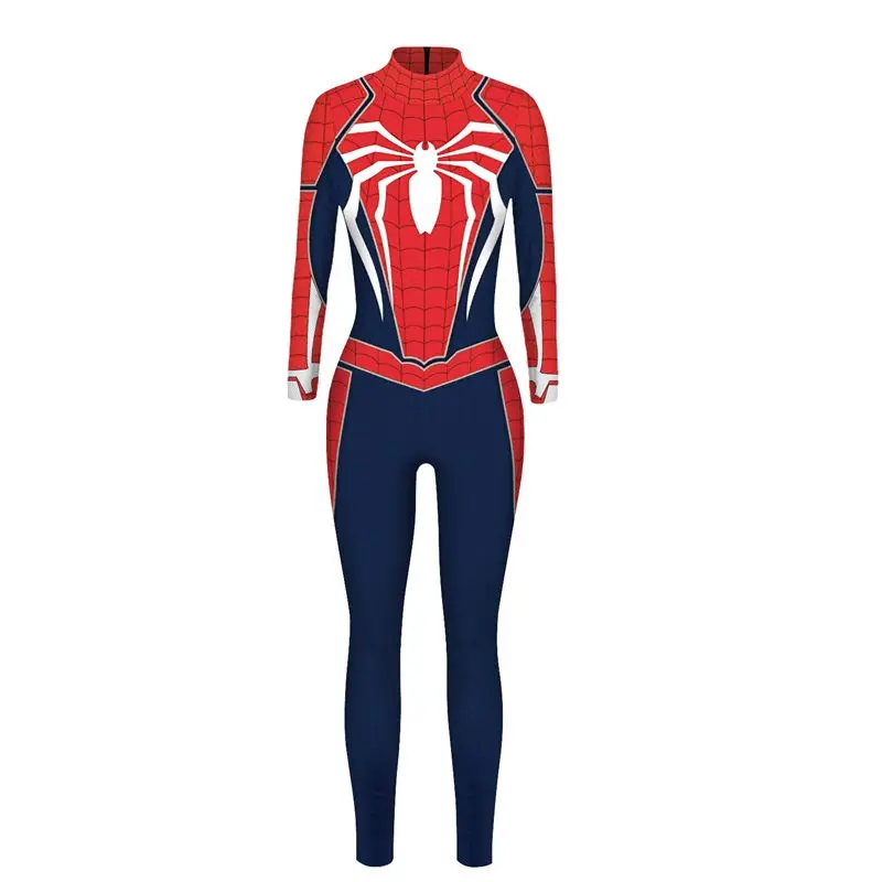 Sexy Skinny Women Bodysuit Fancy Spiderman 3D Super Hero Costume Cosplay Party Halloween Costumes Jumpsuit Bodycon | Женская одежда