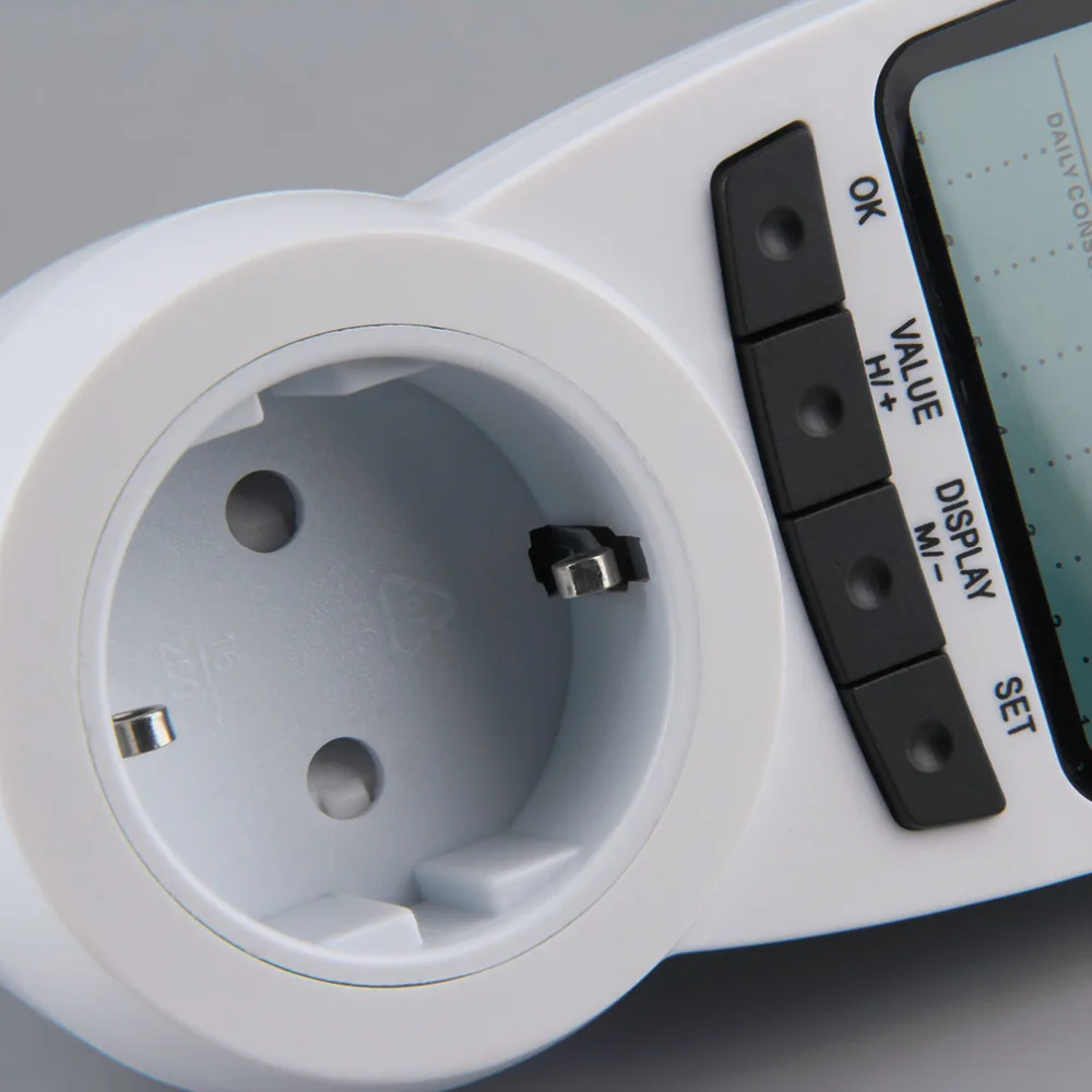 Электронный счетчик энергии ЖК монитор энергосберегающий с вилкой Стандарта ЕС