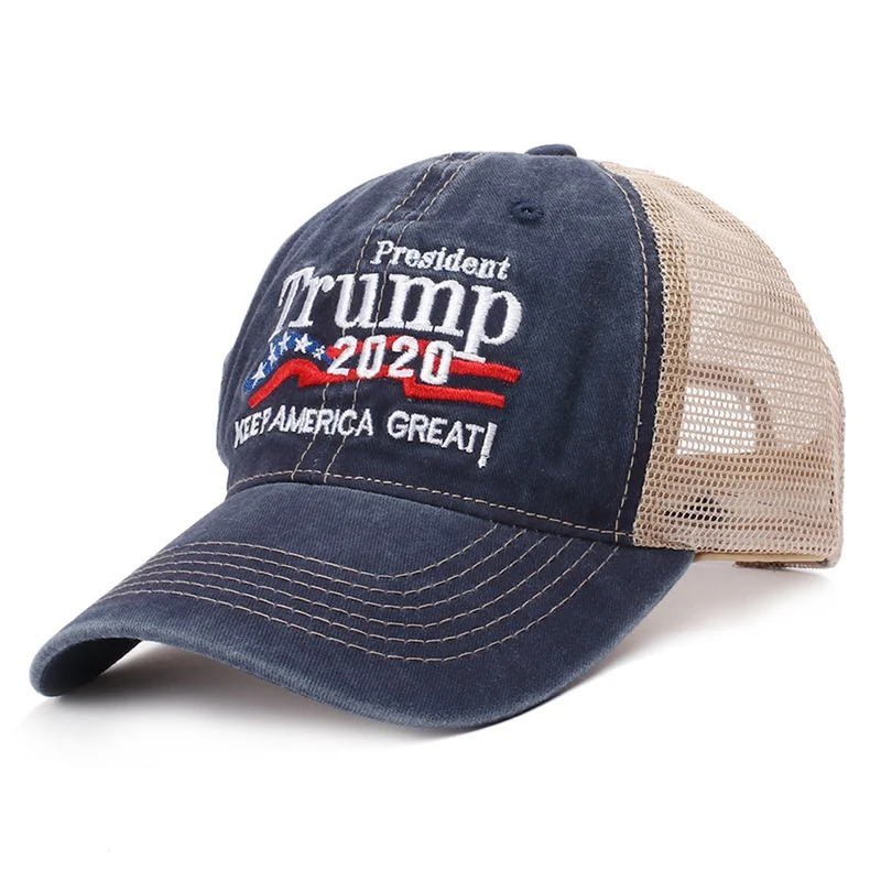 

Trump 2020 New Fashion Summer Colourful Mesh Baseball Cap Trump Keep America Great Embroidery Letter Camouflage Army
