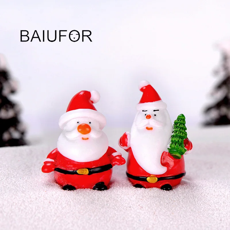 BAIUFOR новые рождественские Миньоны Санта Клаус Снеговики DIY Террариум аксессуары