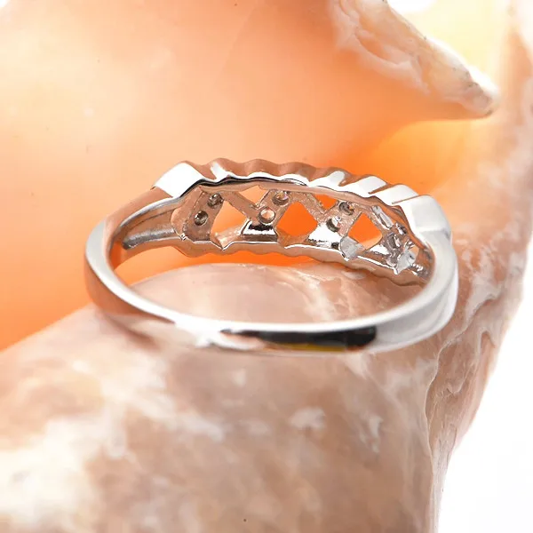 Кольцо из стерлингового серебра 925 пробы с кубическим цирконием Женское кольцо