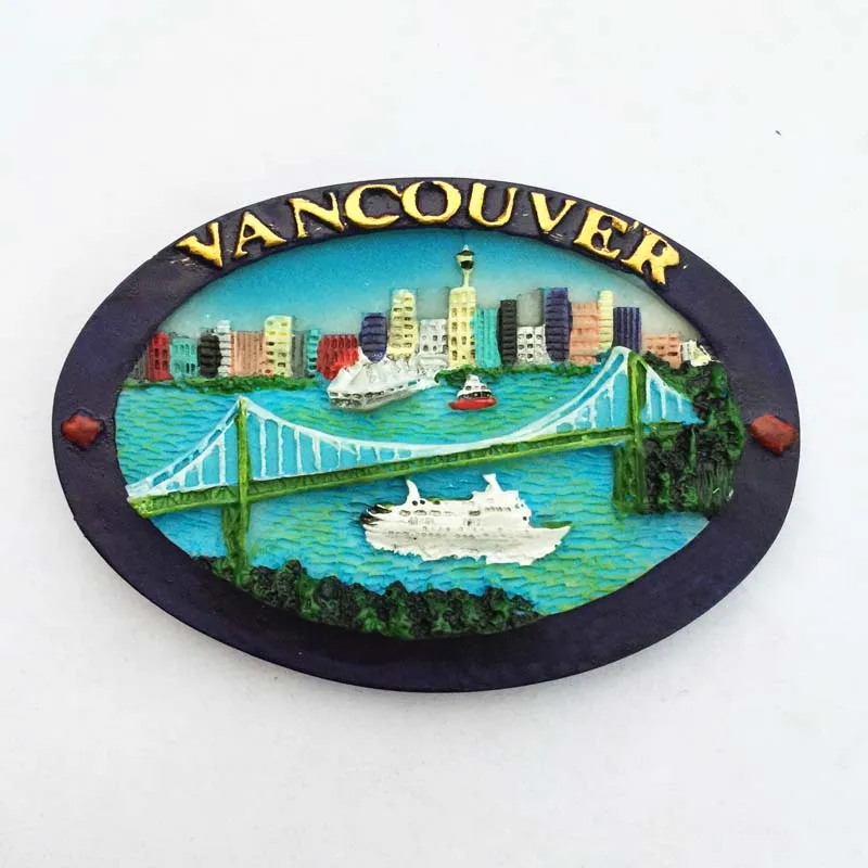 Vancouver Canada Lions Gate Stereo three-dimensional landscape souvenirs magnet stickers refrigerator | Дом и сад