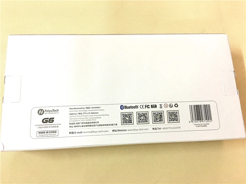 (В наличии) оригинальный FeiyuTech FY G6 ручной карданный для камеры Wifi + синий зуб OLED