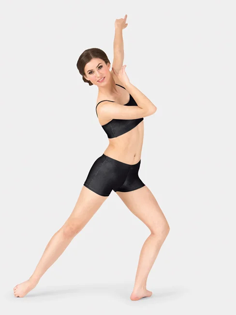 

Womens Spandex Dance Ballet Crop Top High Neck Lycra Jazz Workout Tank Top