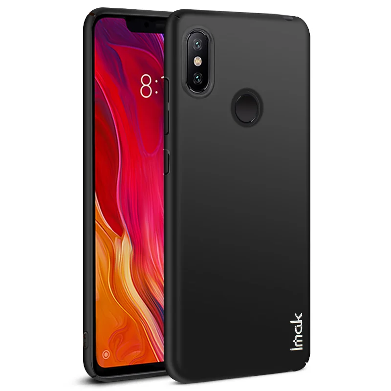 Черный IMAK Jazz Тонкий чехол для телефона s для Xiaomi Redmi Note 6 Pro Чехол для ПК Жесткий матовый задний Чехол защитный чехол - Цвет: Черный