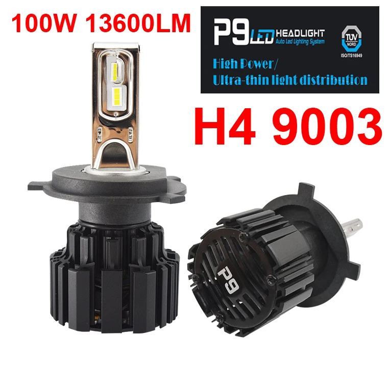1 комплект передние светодиодные лампы H4 CSP FLIP LED CHIPS P9 H7 H8 H9 H11 9005 9006 9012 светодиодный