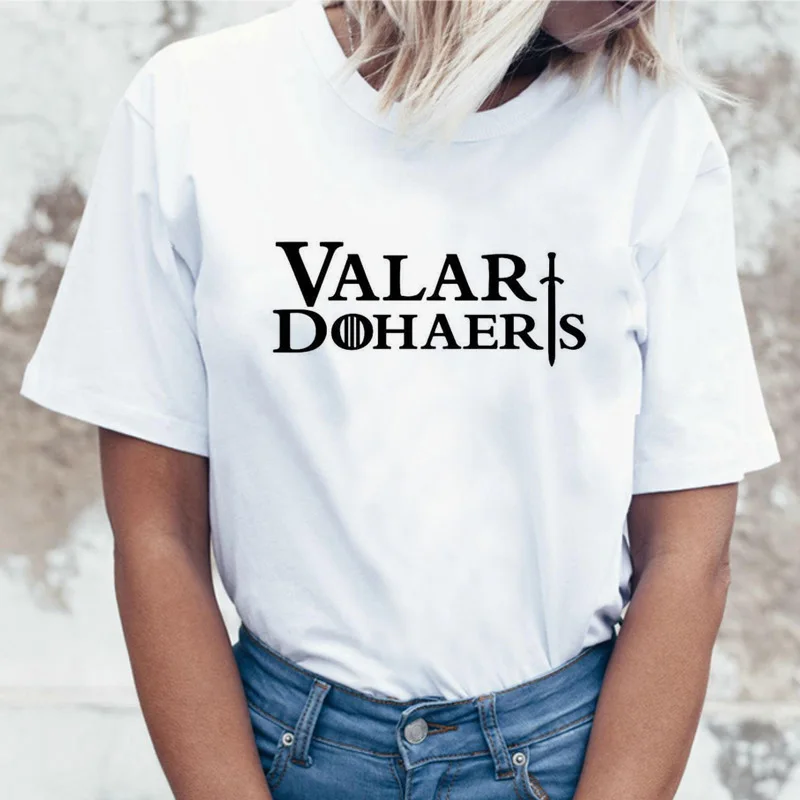 Valar Morghulis not today футболка Женская Топ Футболка женская хип-хоп 90s уличная одежда летняя Новинка