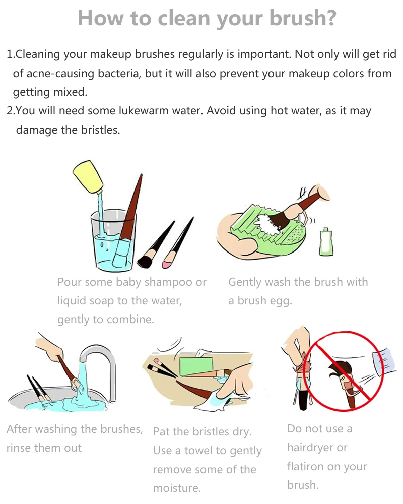 Lcbox Pro 7 шт. набор кистей для макияжа инструменты Парфюмерия Комплект Шерсть Марка