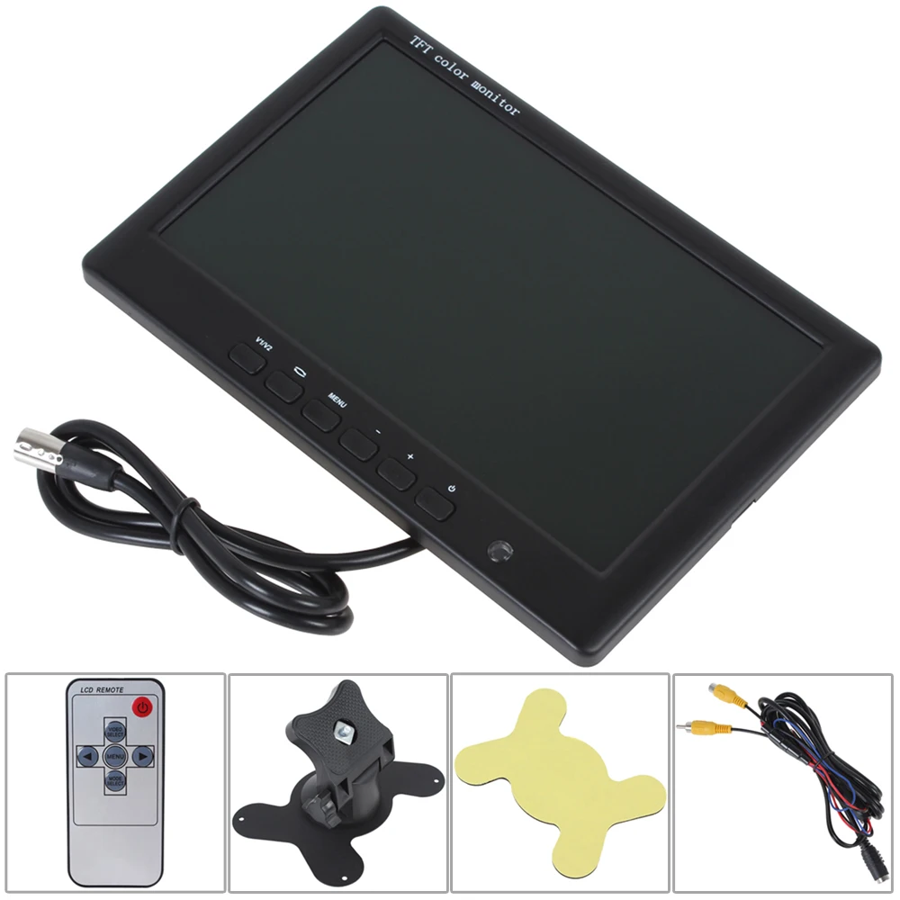 Продажа 7 дюймов HD 800x480 супер тонкий цветной TFT LCD 2 канала видео вход автомобильный