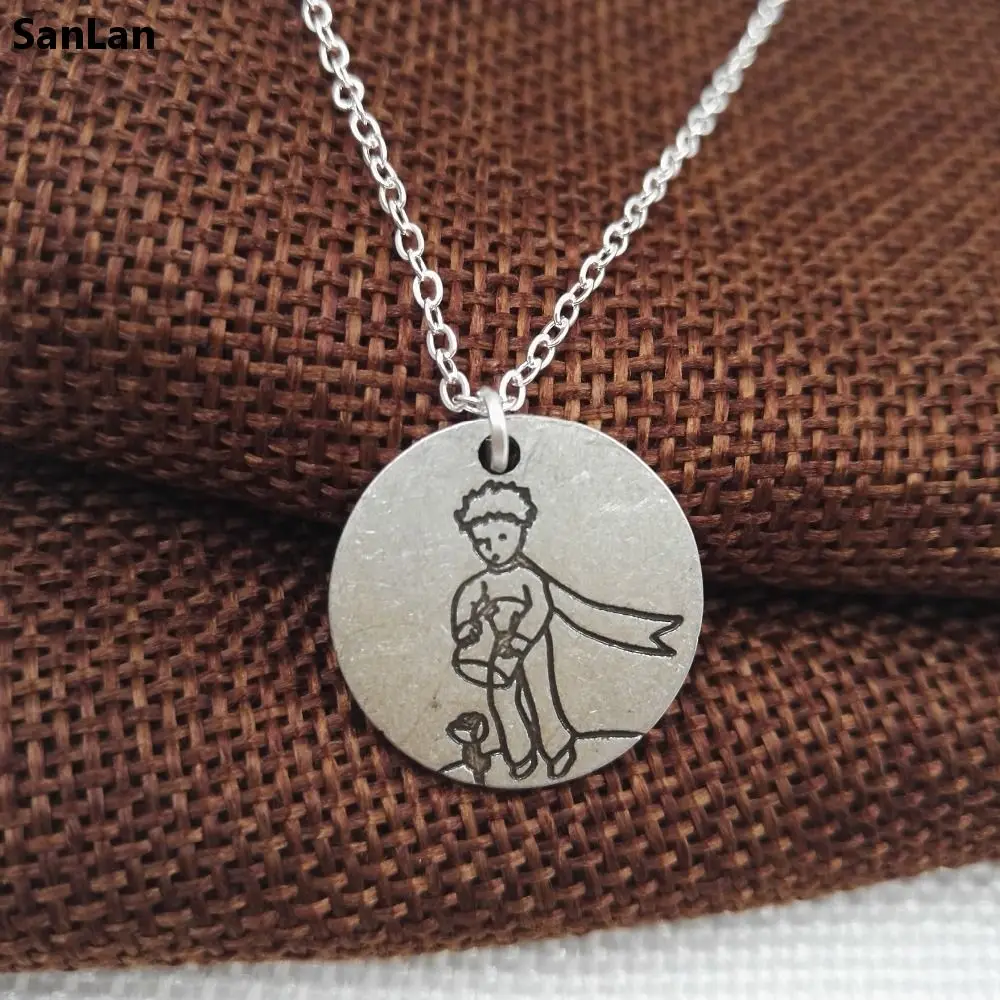 Ожерелье Маленького принца с розой под луной 1 шт.|necklace with|little necklacenecklace little |