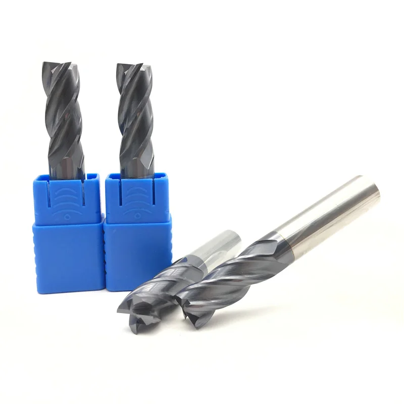 

end mill carbide 4mm 6mm 8mm 10mm 12mm 4 Slot Tungsten Steel Milling Cutter CNC 4F Carbide Coated Metal End Mill Cutter TOOL